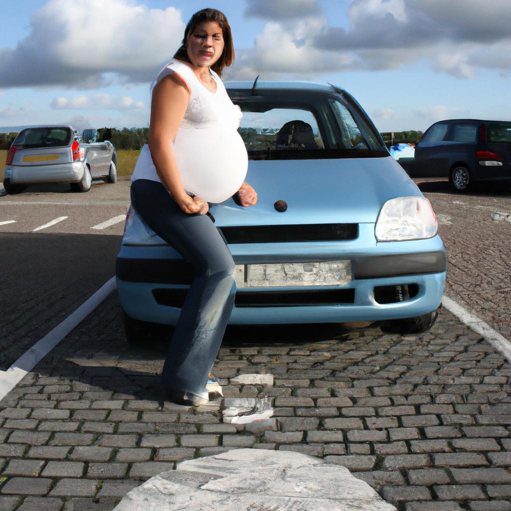 Pregnant woman parking in spot